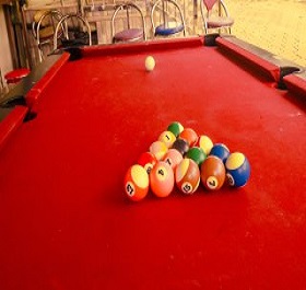Snooker table at Big G Complex