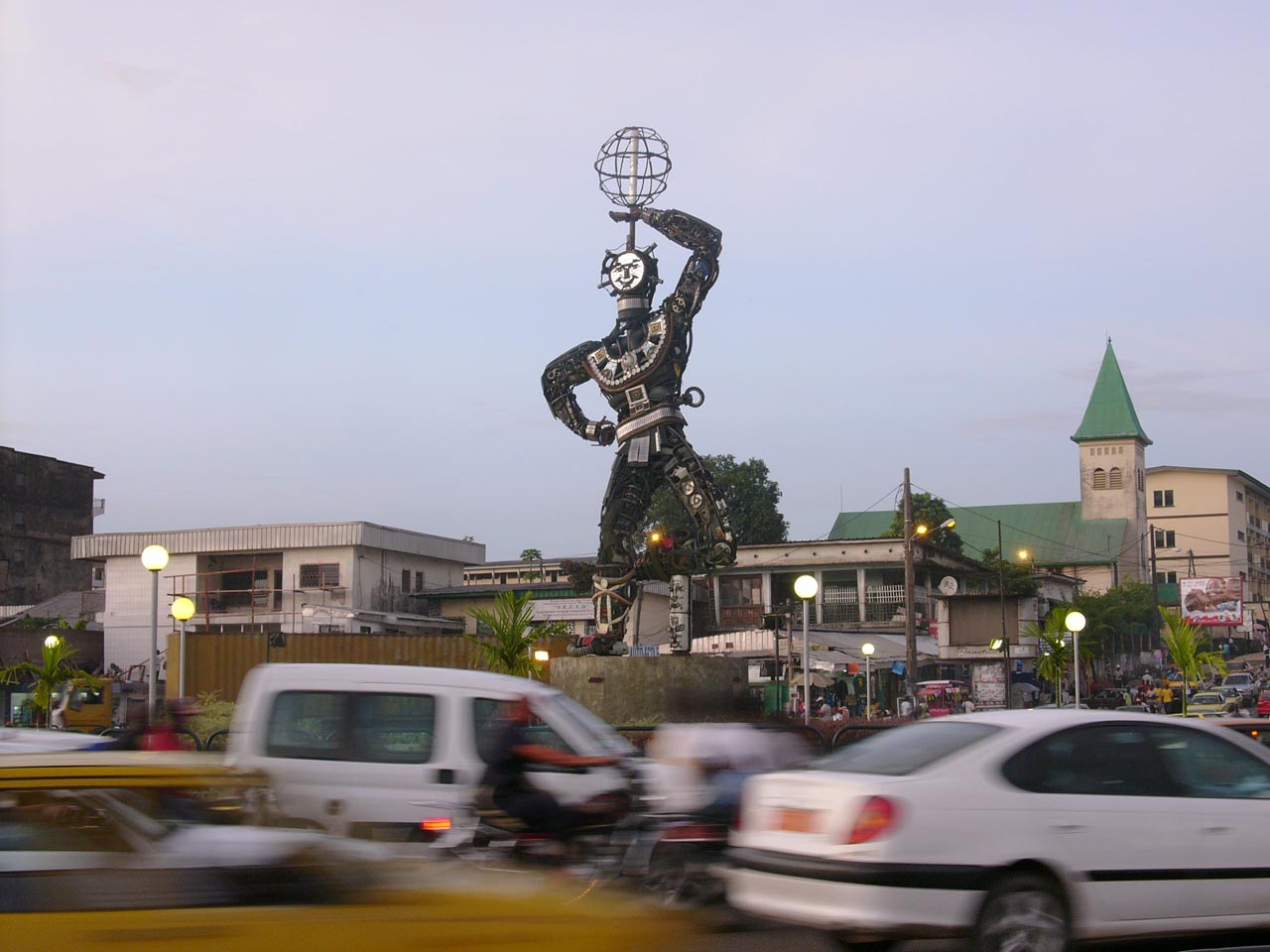 La Nouvelle Liberté public artwork at Deido in Douala